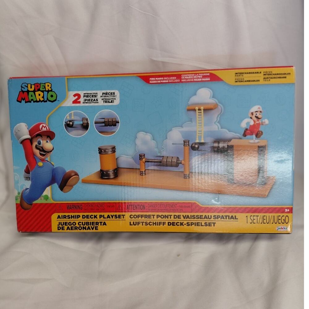 Super Mario Airship Deck Playset by Jakks Pacific – New In Box